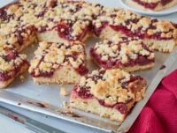 Hefekuchen mit Kirschen